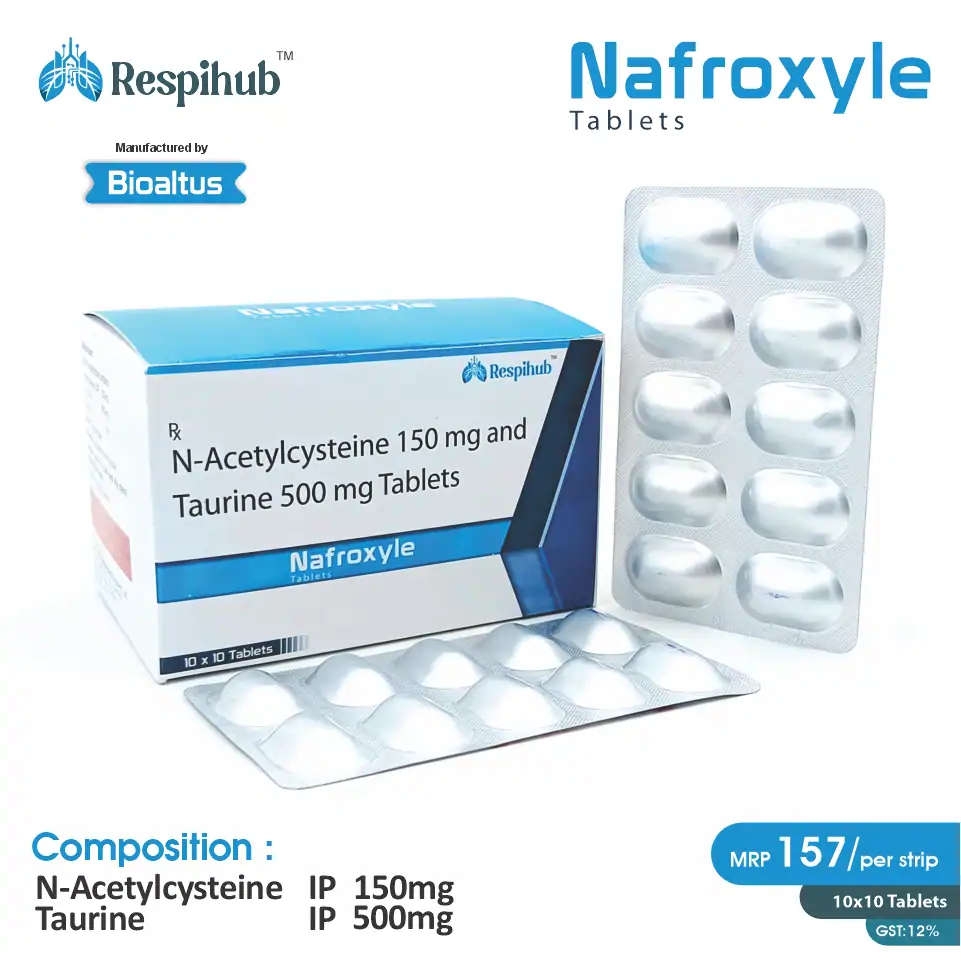 Taurine + Acetylcysteine  Tablet at the best price in PCD Pharma Franchise for Nutritional Supplement, Antioxidant, and Detoxification.